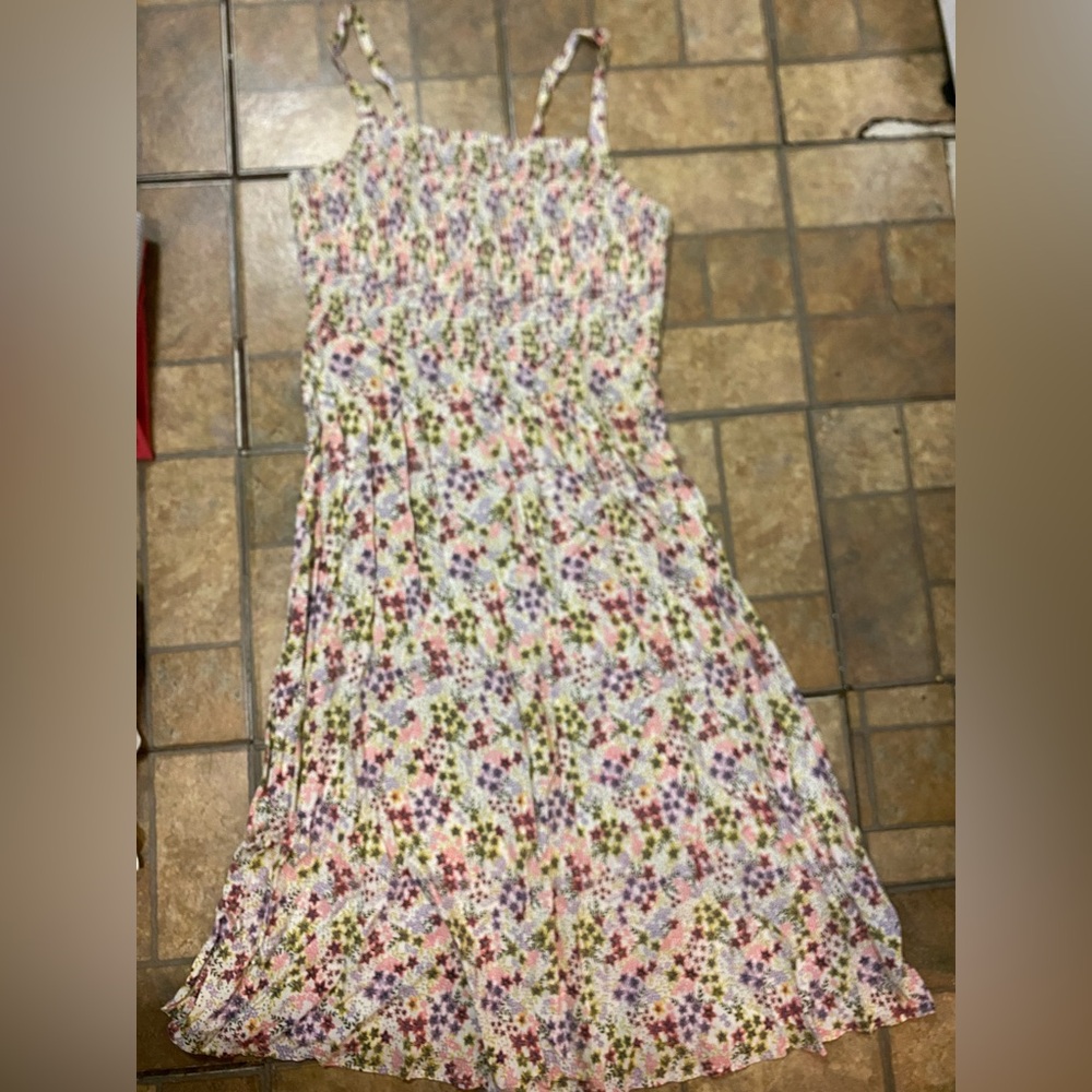 Floral Smock Top Midi Sundress